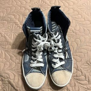 Diesel D-Velows Mid Lace Mens Blue Canvas